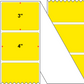 Fanfolded - 4 X 3 Premium Paper Thermal Transfer Label - Fluorescent Yellow 803 - Permanent
