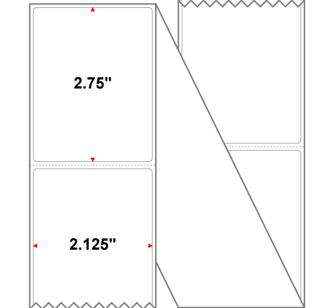 Dymo Compatible - 2.125 X 2.75 Premium Paper Direct Thermal LabelWhite - Permanent