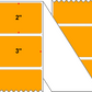 Fanfolded - 3 X 2 Premium Paper Direct Thermal Label - PMS 135 Pastel Orange 135 - Permanent
