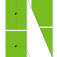 4" X 6" Fanfold Thermal Transfer Label - Premium Paper - Green - Permanent. - Labelmatch