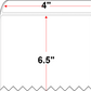 4 X 6.5 Economy Paper Thermal Transfer Label - Perforated - White - 8" Roll - Permanent - Labelmatch