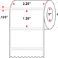 2 1/4 X 1 1/4 Premium Paper Thermal Transfer Label - Perforated - White - 4" Roll - Permanent - Labelmatch