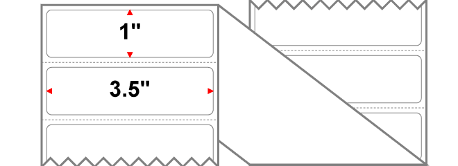 Fanfolded - 3-1/2 X 1 Premium Paper Thermal Transfer LabelWhite - Permanent - Labelmatch