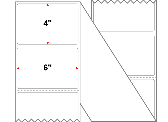 6" X 4" Fanfold Thermal Transfer Label - Premium Paper - White - Permanent - Labelmatch