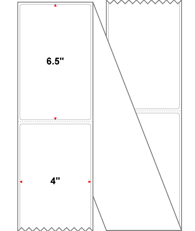 4" X 6.5" Fanfold Thermal Transfer Label - Premium Paper - White - Permanent - Labelmatch