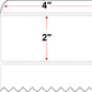 4 X 2 Premium - Thin Liner Direct Thermal Label - Perforated - White - 5" Roll - Permanent - Labelmatch