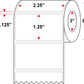 2-1/4 X 1 1/4 Premium Paper Thermal Transfer Label - No Perf - White - 8" Roll - Permanent - Labelmatch
