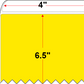 4 X 6.5 Economy Paper Direct Thermal Label - Perforated - FL Yellow 803 - 8" Roll - Permanent - Labelmatch