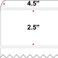 4.5" X 2.5" Direct Thermal Label - Perforated - White - 8" Roll - Permanent - Labelmatch