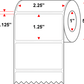 2.25 X 1.25 Premium Paper Direct Thermal Label - Perforated - White - 5" Roll - Permanent - Labelmatch