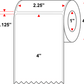 2.25 X 4 Premium Paper Direct Thermal Label - Perforated - White - 4" Roll - Permanent , Freezer - Labelmatch