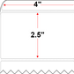 4 X 2.5 Premium Paper Thermal Transfer Label - Perforated - White - 4" Roll - Permanent - Labelmatch
