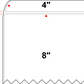 4" X 8" Thermal Transfer Label - Perforated - Premium Paper - White - 8" Roll - Permanent - Labelmatch