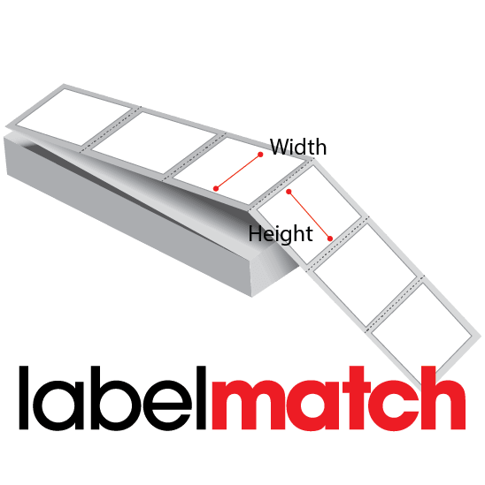 Fanfolded - 4 X 4 Economy Paper Thermal Transfer LabelWhite - Permanent - Labelmatch