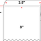 3.5" X 8.00" Thermal Transfer Label - Perforated - Premium Paper - White - 8" Roll - Permanent - Labelmatch