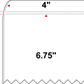 4 X 6.75 Premium Paper Direct Thermal Label - Perforated - White - 4" Roll - Permanent - Labelmatch