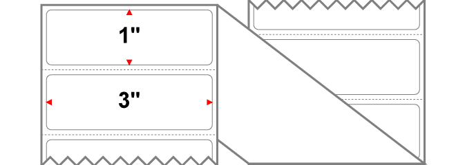 Fanfolded - 3 X 1 Premium Paper Thermal Transfer LabelWhite - Permanent - Labelmatch