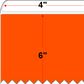 4 X 6 Premium Paper Direct Thermal Label - No Perf - Orange 21 - 8" Roll - Permanent - Labelmatch
