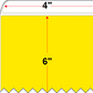 4 X 6 Premium Paper Direct Thermal Label - Perforated - FL Yellow 803 - 8" Roll - Permanent - Labelmatch