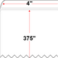 4 X 375 Premium Paper Direct Thermal Label - Perforated - White - 5" Roll - Permanent - Labelmatch