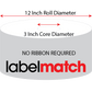 4" X 6" Direct Thermal Label - Perforated - White - 12" Roll - Permanent - Labelmatch