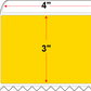 4 X 3 Premium Paper Direct Thermal Label - Perforated - Yellow Pantone Yellow - 5" Roll - Permanent , Freezer - Labelmatch