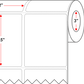 2 X 2.5 Premium Paper 2 Across - Thermal Transfer Label - No Perf - White - 8" Roll - Permanent - Labelmatch